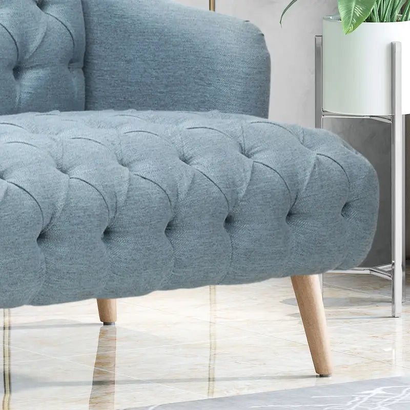 Canapé Adelia moderne 3 places en tissu touffeté par