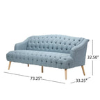 Canapé Adelia moderne 3 places en tissu touffeté par