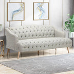 Canapé Adelia moderne 3 places en tissu touffeté par