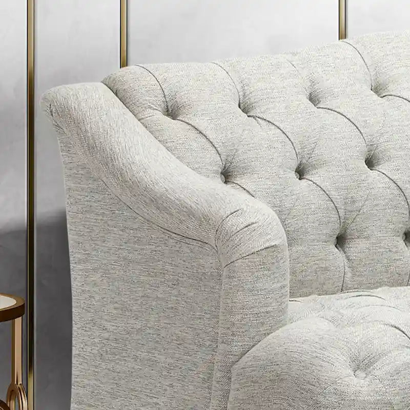 Canapé Adelia moderne 3 places en tissu touffeté par