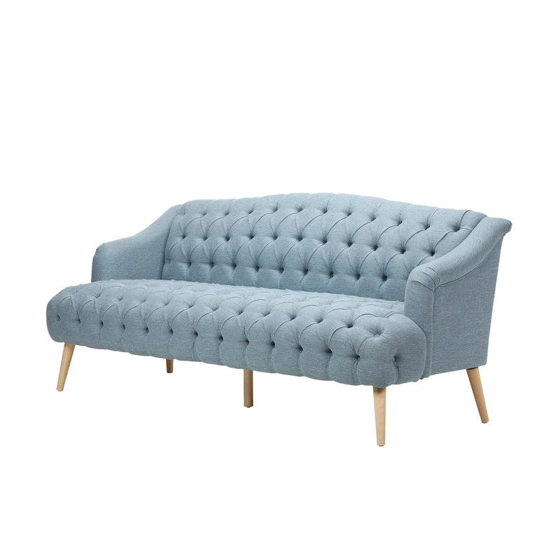Canapé Adelia moderne 3 places en tissu touffeté par