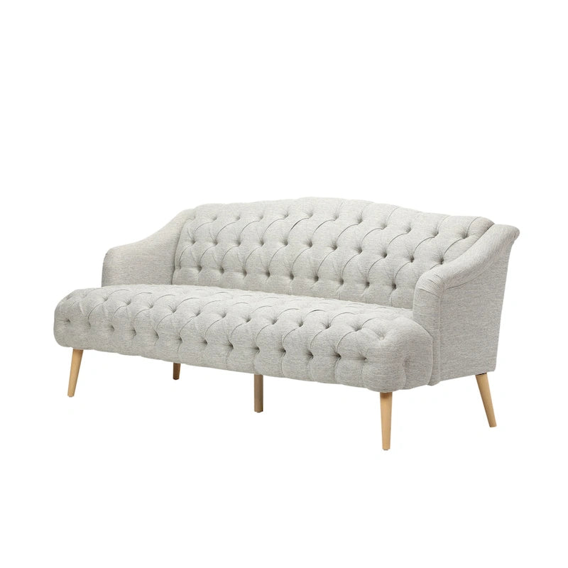 Canapé Adelia moderne 3 places en tissu touffeté par