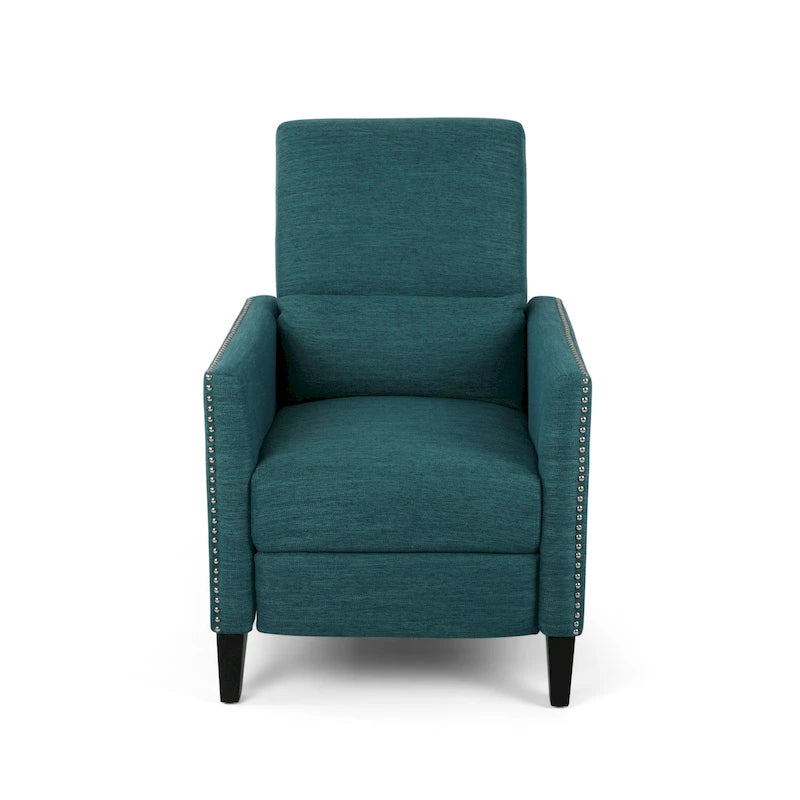 Fauteuil inclinable contemporain Alscot en tissu avec mécanisme poussoir par