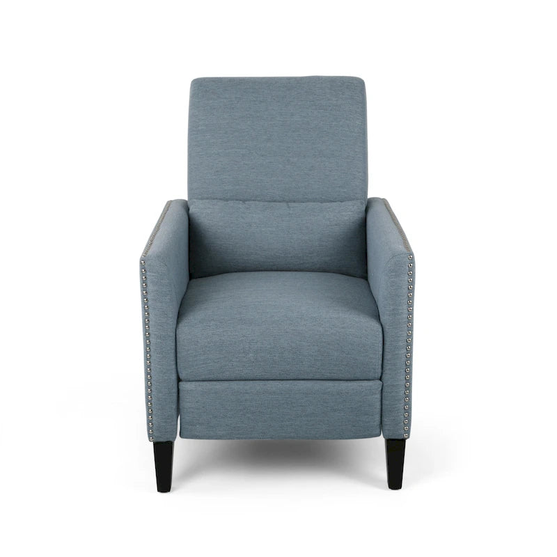 Fauteuil inclinable contemporain Alscot en tissu avec mécanisme poussoir par