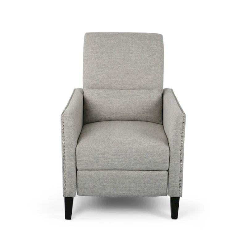 Fauteuil inclinable contemporain Alscot en tissu avec mécanisme poussoir par