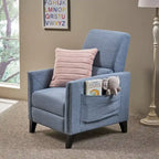 Fauteuil inclinable contemporain Alscot en tissu avec mécanisme poussoir par