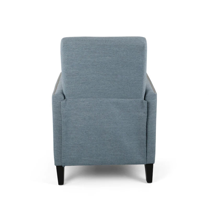 Fauteuil inclinable contemporain Alscot en tissu avec mécanisme poussoir par