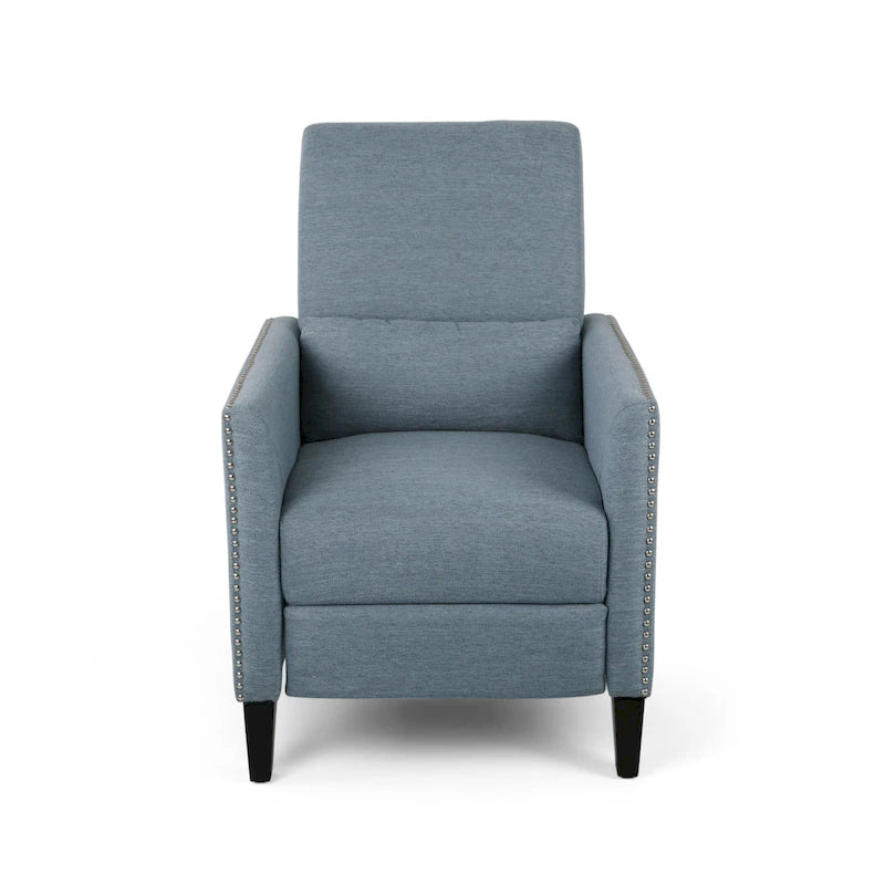 Fauteuil inclinable contemporain Alscot en tissu avec mécanisme poussoir par