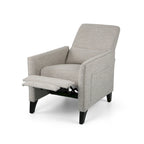 Fauteuil inclinable contemporain Alscot en tissu avec mécanisme poussoir par