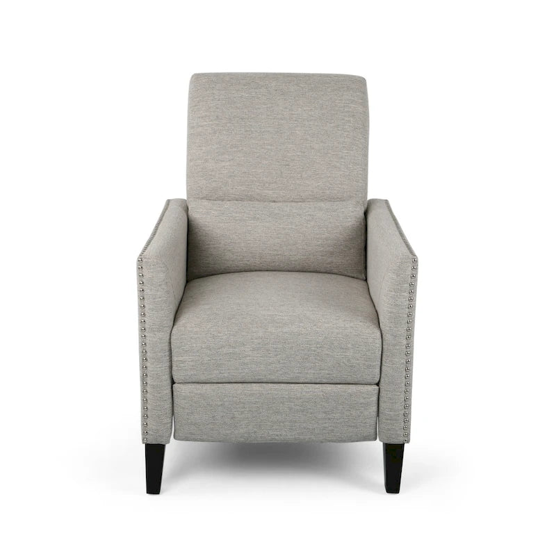 Fauteuil inclinable contemporain Alscot en tissu avec mécanisme poussoir par