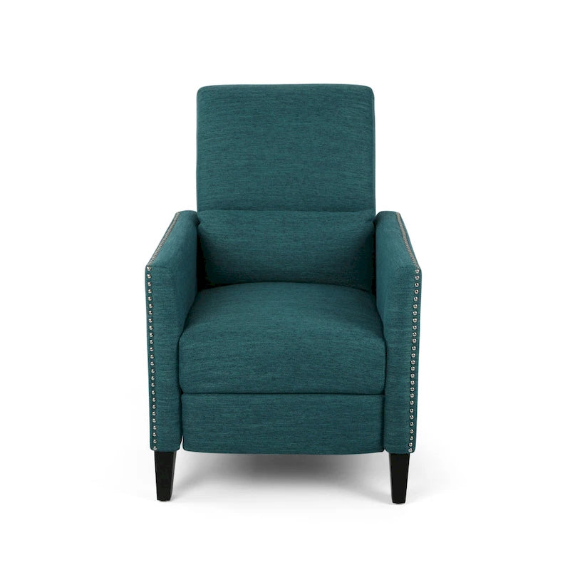 Fauteuil inclinable contemporain Alscot en tissu avec mécanisme poussoir par