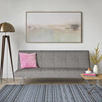 Canapé-lit futon à cadre métallique avec pieds en acier inoxydable - 32,30 x 68,90 x 29,15