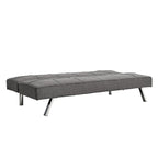 Canapé-lit futon à cadre métallique avec pieds en acier inoxydable - 32,30 x 68,90 x 29,15