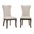 Chaises de salle à manger ailées en tissu Tallinn (Lot de 2)