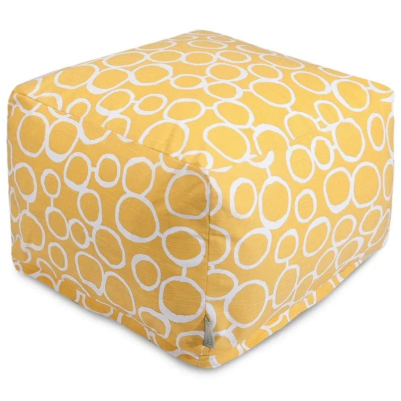 Majestic Home Goods Pouf ottoman d'intérieur en coton Fusion 68,5 cm (L) x 68,5 cm (l) x 43 cm (H)
