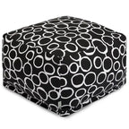 Majestic Home Goods Pouf ottoman d'intérieur en coton Fusion 68,5 cm (L) x 68,5 cm (l) x 43 cm (H)
