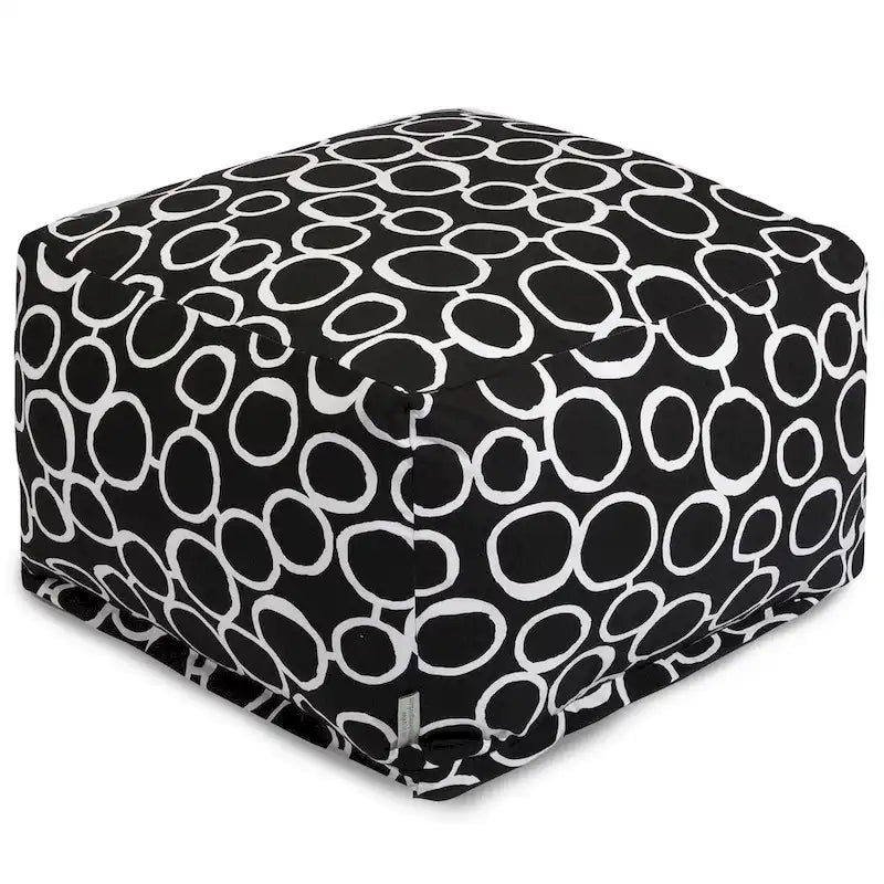Majestic Home Goods Pouf ottoman d'intérieur en coton Fusion 68,5 cm (L) x 68,5 cm (l) x 43 cm (H)