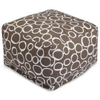Majestic Home Goods Pouf ottoman d'intérieur en coton Fusion 68,5 cm (L) x 68,5 cm (l) x 43 cm (H)