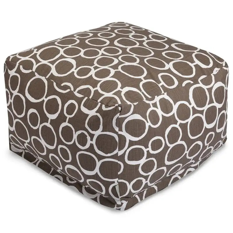 Majestic Home Goods Pouf ottoman d'intérieur en coton Fusion 68,5 cm (L) x 68,5 cm (l) x 43 cm (H)