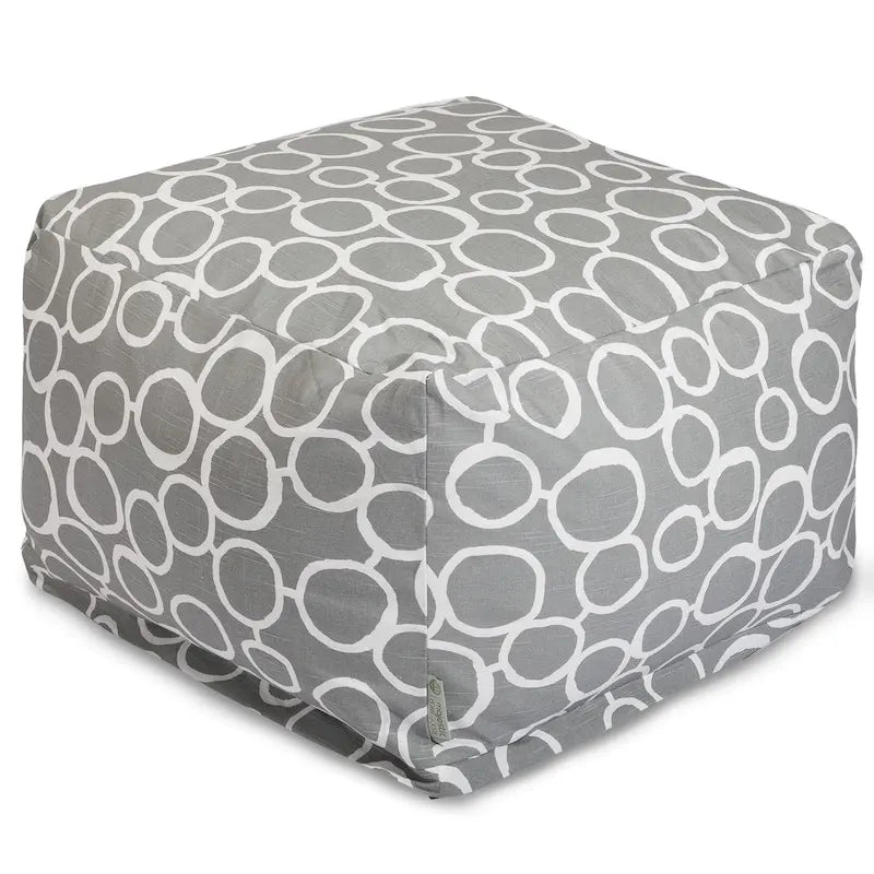 Majestic Home Goods Pouf ottoman d'intérieur en coton Fusion 68,5 cm (L) x 68,5 cm (l) x 43 cm (H)