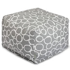 Majestic Home Goods Pouf ottoman d'intérieur en coton Fusion 68,5 cm (L) x 68,5 cm (l) x 43 cm (H)