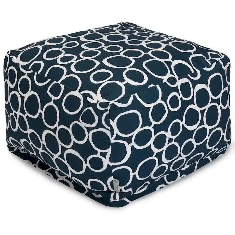 Majestic Home Goods Pouf ottoman d'intérieur en coton Fusion 68,5 cm (L) x 68,5 cm (l) x 43 cm (H)