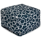 Majestic Home Goods Pouf ottoman d'intérieur en coton Fusion 68,5 cm (L) x 68,5 cm (l) x 43 cm (H)