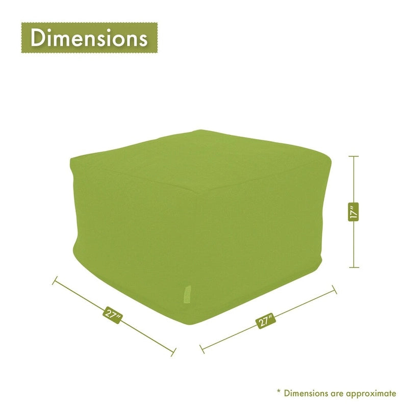 Majestic Home Goods Pouf ottoman d'intérieur en coton Fusion 68,5 cm (L) x 68,5 cm (l) x 43 cm (H)