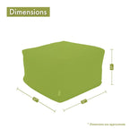 Majestic Home Goods Pouf ottoman d'intérieur en coton Fusion 68,5 cm (L) x 68,5 cm (l) x 43 cm (H)