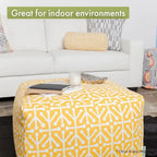 Majestic Home Goods Pouf ottoman d'intérieur en coton Fusion 68,5 cm (L) x 68,5 cm (l) x 43 cm (H)