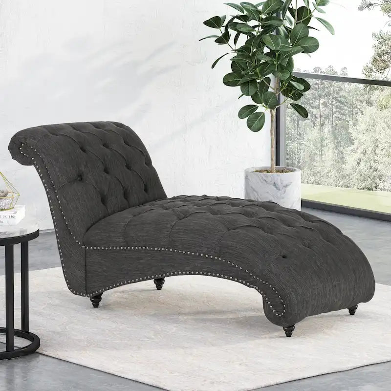 Varnell Chaise longue contemporaine capitonnée par - 64,25 L x 29,00 l x 33,75 H