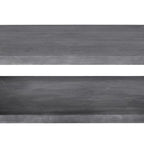 Table basse en bois en forme de cube Keli de 58 pouces avec étagère inférieure ouverte, gris anthracite