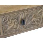Meuble TV Bidi en bois avec 2 étagères ouvertes, style Mid-Century Modern, 56 pouces, par