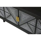 Meuble TV Bidi en bois avec 2 étagères ouvertes, style Mid-Century Modern, 56 pouces, par