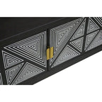 Meuble TV Bidi en bois avec 2 étagères ouvertes, style Mid-Century Modern, 56 pouces, par