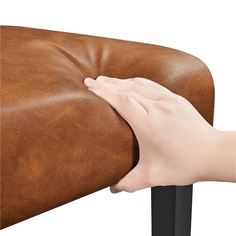 Chaise de salle à manger rembourrée à boutons Yaheetech avec pieds en bois massif, lot de 2 - Lot de 2