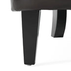 Fauteuil Club Chesterfield Oversize en Cuir Marron Tafton par