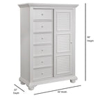 Commode de gentleman en bois blanc coquille d'œuf Beachcrest