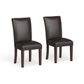 Chaise de salle à manger Parsons - Similicuir marron - lot de 2