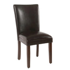 Chaise de salle à manger Parsons - Similicuir marron - lot de 2