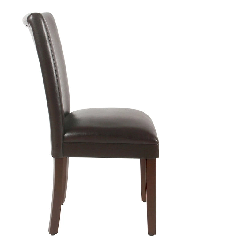 Chaise de salle à manger Parsons - Similicuir marron - lot de 2