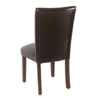 Chaise de salle à manger Parsons - Similicuir marron - lot de 2