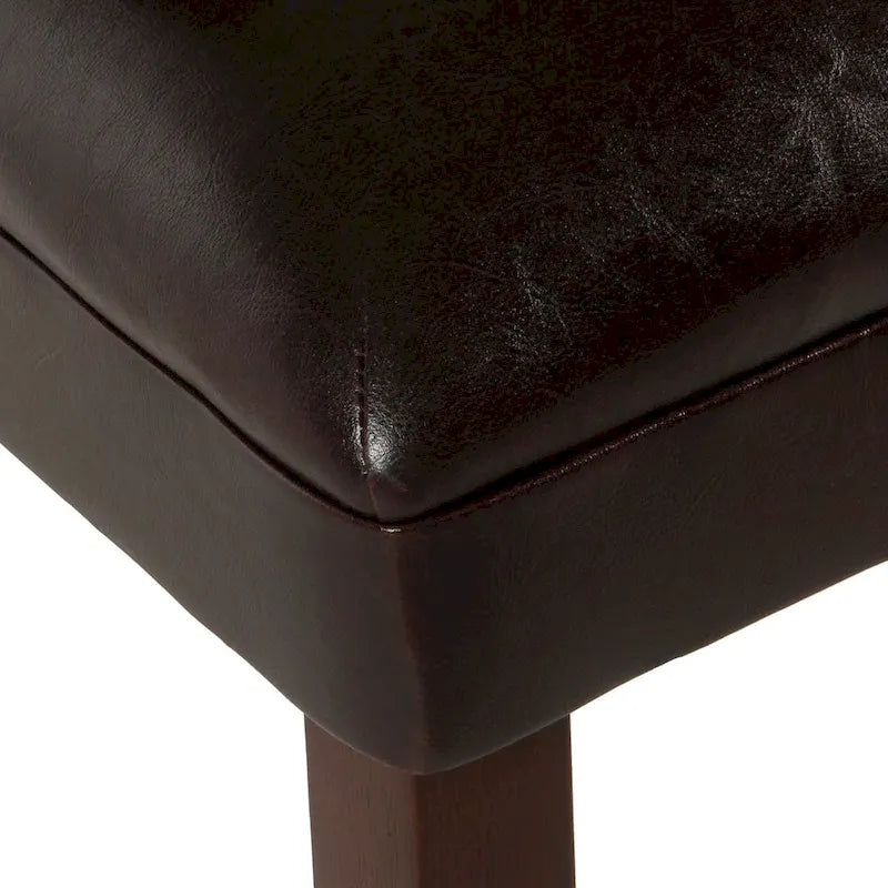 Chaise de salle à manger Parsons - Similicuir marron - lot de 2