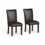 Chaise de salle à manger Parsons - Similicuir marron - lot de 2