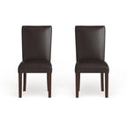 Chaise de salle à manger Parsons - Similicuir marron - lot de 2