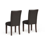Chaise de salle à manger Parsons - Similicuir marron - lot de 2