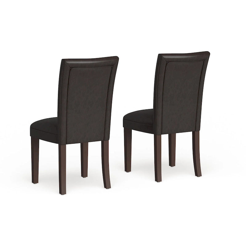 Chaise de salle à manger Parsons - Similicuir marron - lot de 2