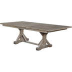 Ensemble de salle à manger rustique 9 pièces avec table à tréteaux