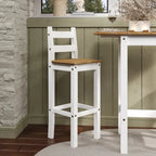 Ensemble de salle à manger en bois, hauteur bar, table à rabats et 2 chaises Collection Corona