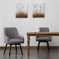 Lot de 2 chaises de salle à manger pivotantes, fauteuils rembourrés, chaises de salon, chaise de bureau avec accoudoirs